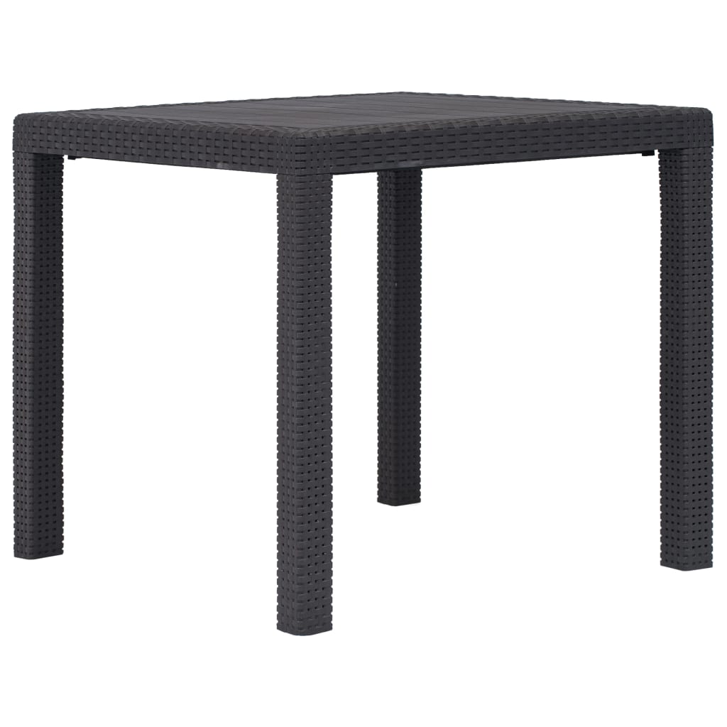 Vidaxl tuintafel 79x79x72 cm rattan-look kunststof bruin
