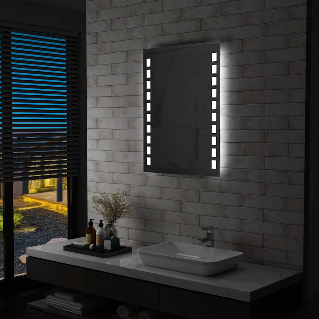 Miroir de salle de bain Vidaxl LED 60x80 cm