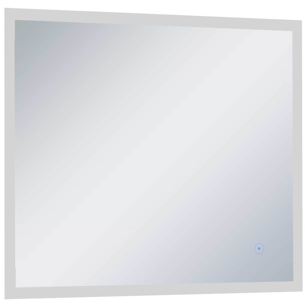 Miroir de salle de bain Vidaxl LED avec capteur tactile 60x50 cm