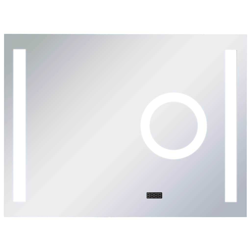 Miroir de salle de bain Vidaxl LED avec capteur tactile 80x60 cm