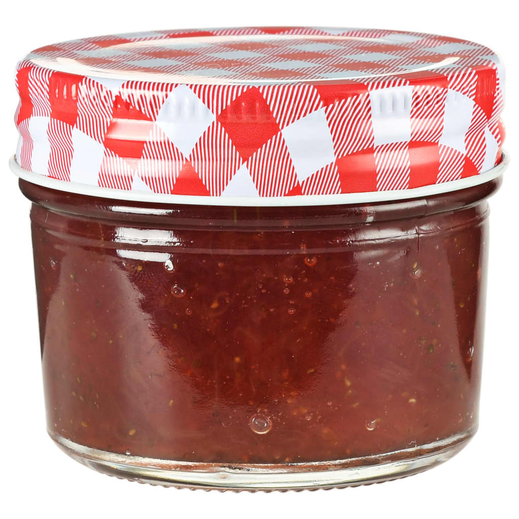 Vidaxl Jams de confiture avec couvercles rouges 48 st 110 ml de verre