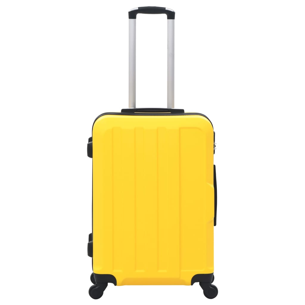 Vidaxl en 3 parties à bagages durs Set Abs Geel