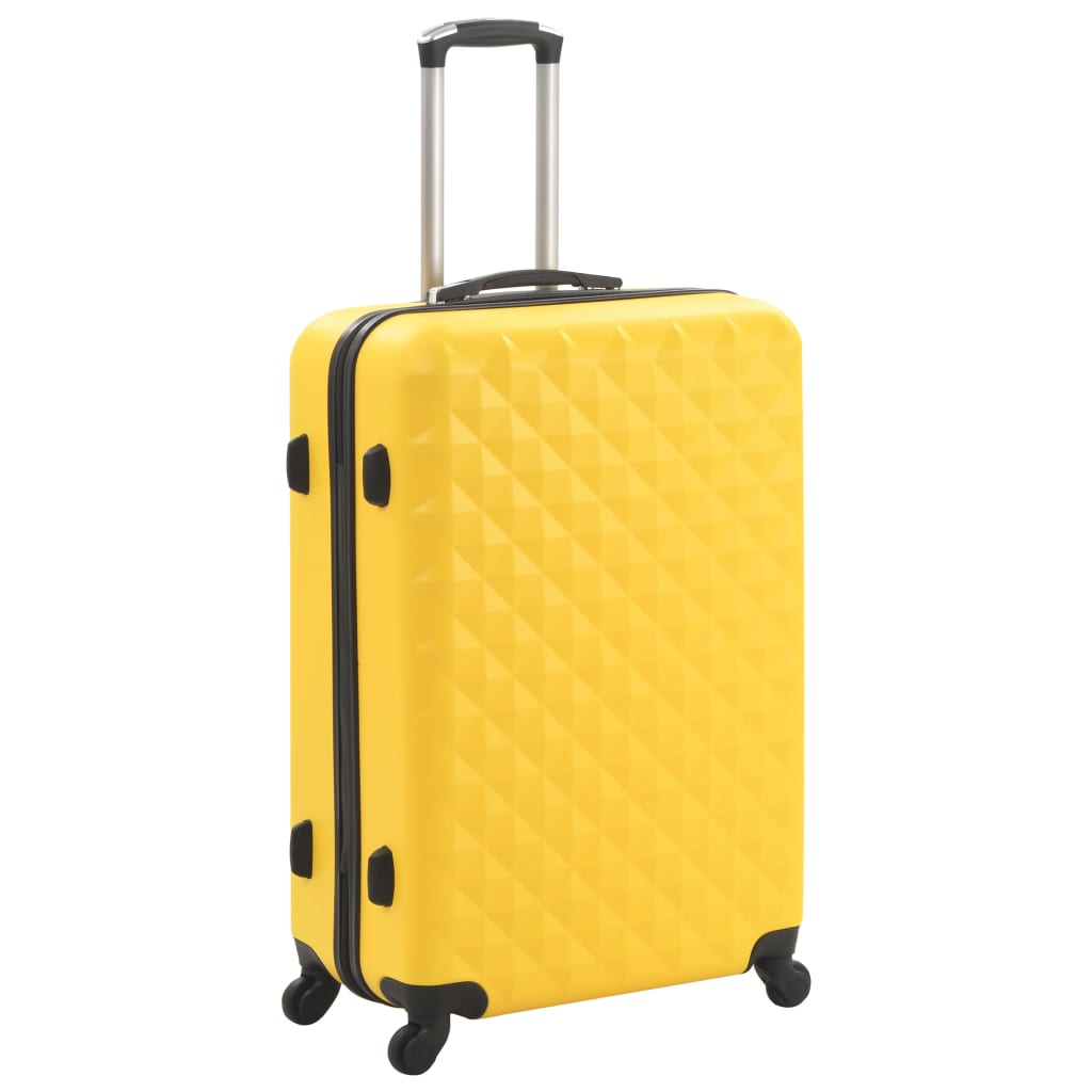 Vidaxl en 3 parties à bagages durs Set Abs Geel