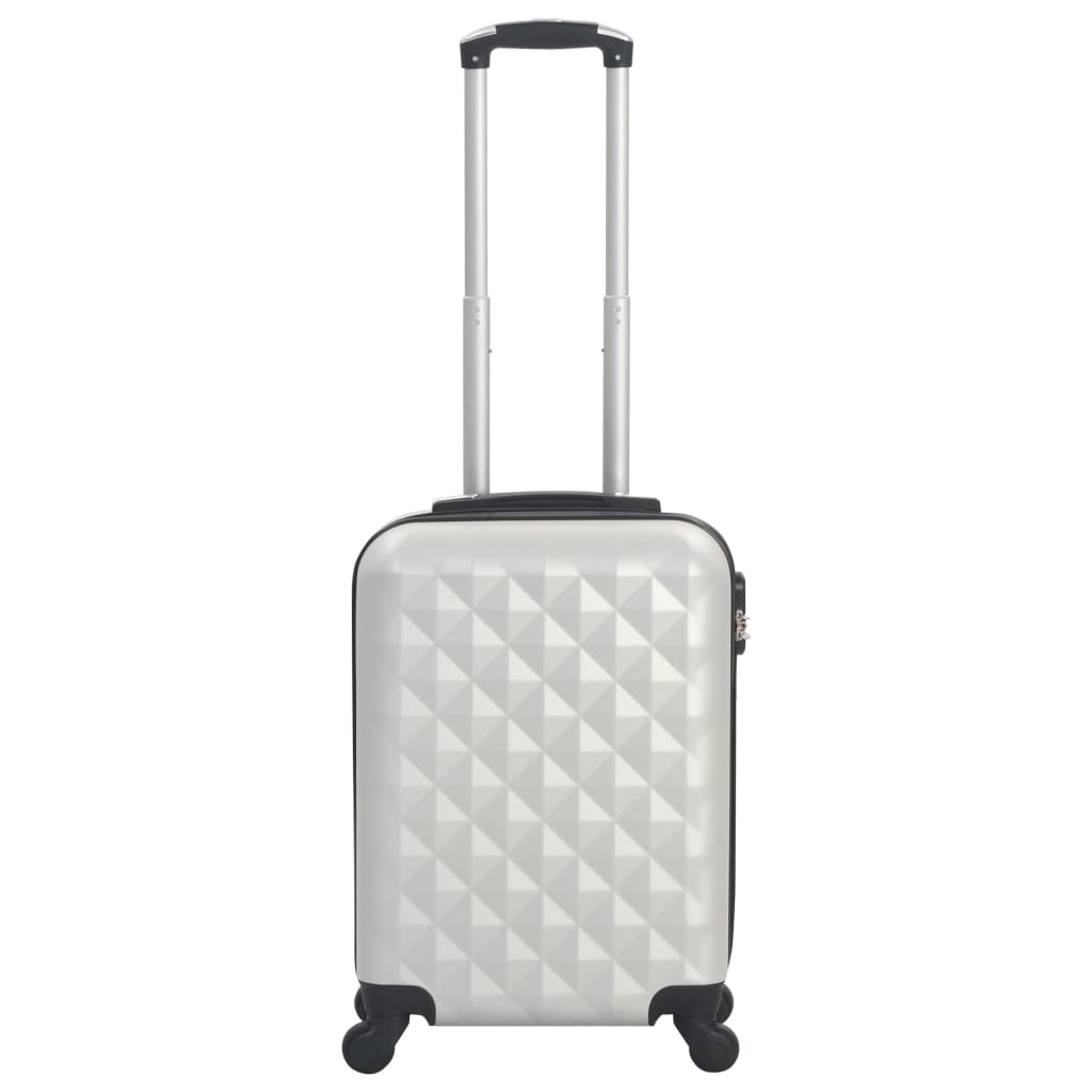 Vidaxl Hard Suitcase Abs Clear Silver Colored