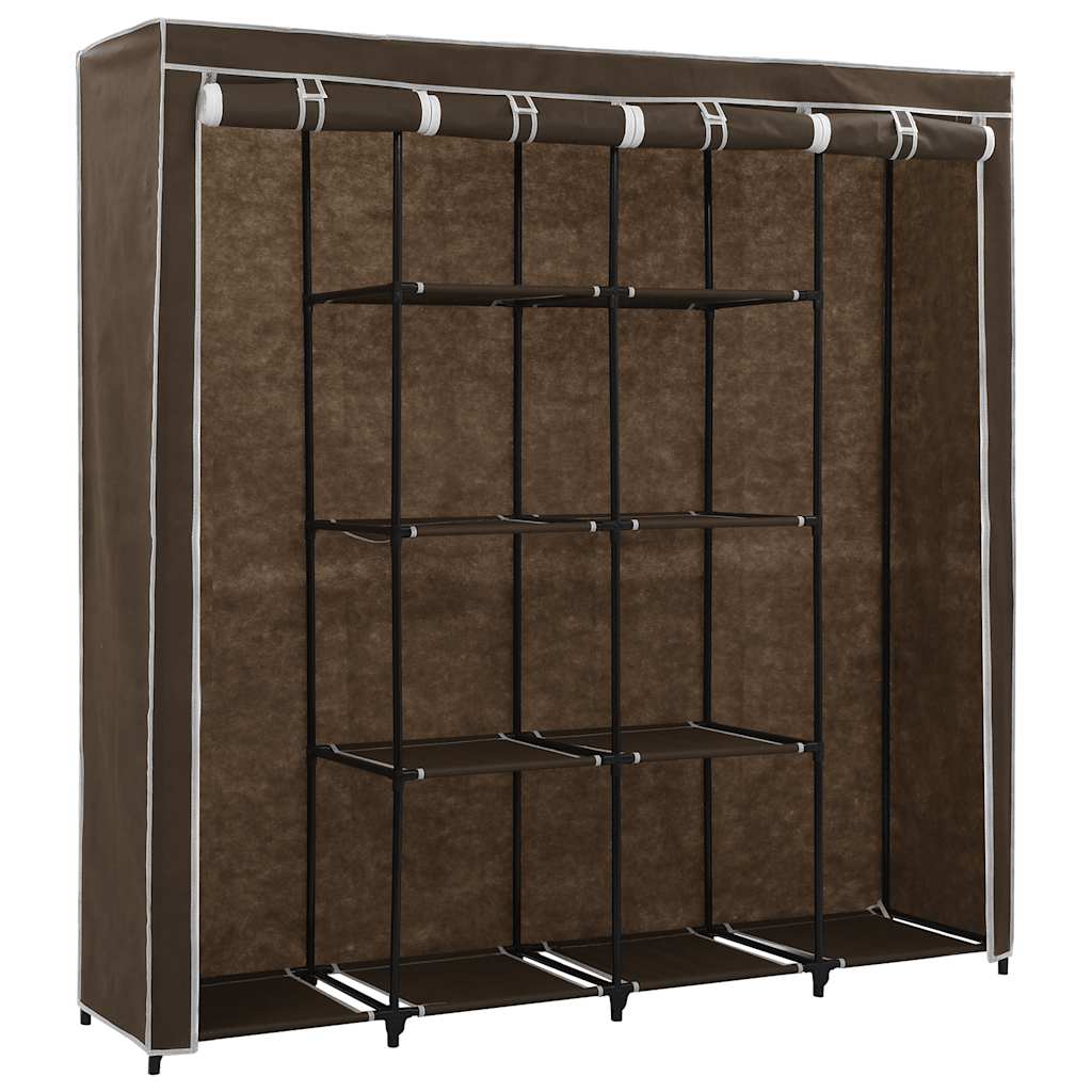 Vidaxl kledingkast met 4 vakken 175x45x170 cm bruin
