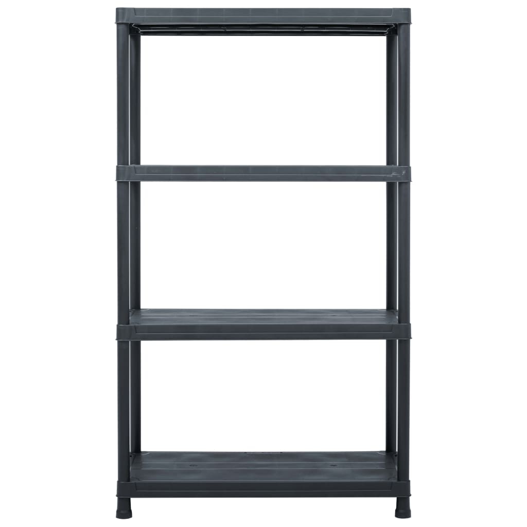 Racks de rangement Vidaxl 2 st 200 kg 80x40x138 cm plastique noir