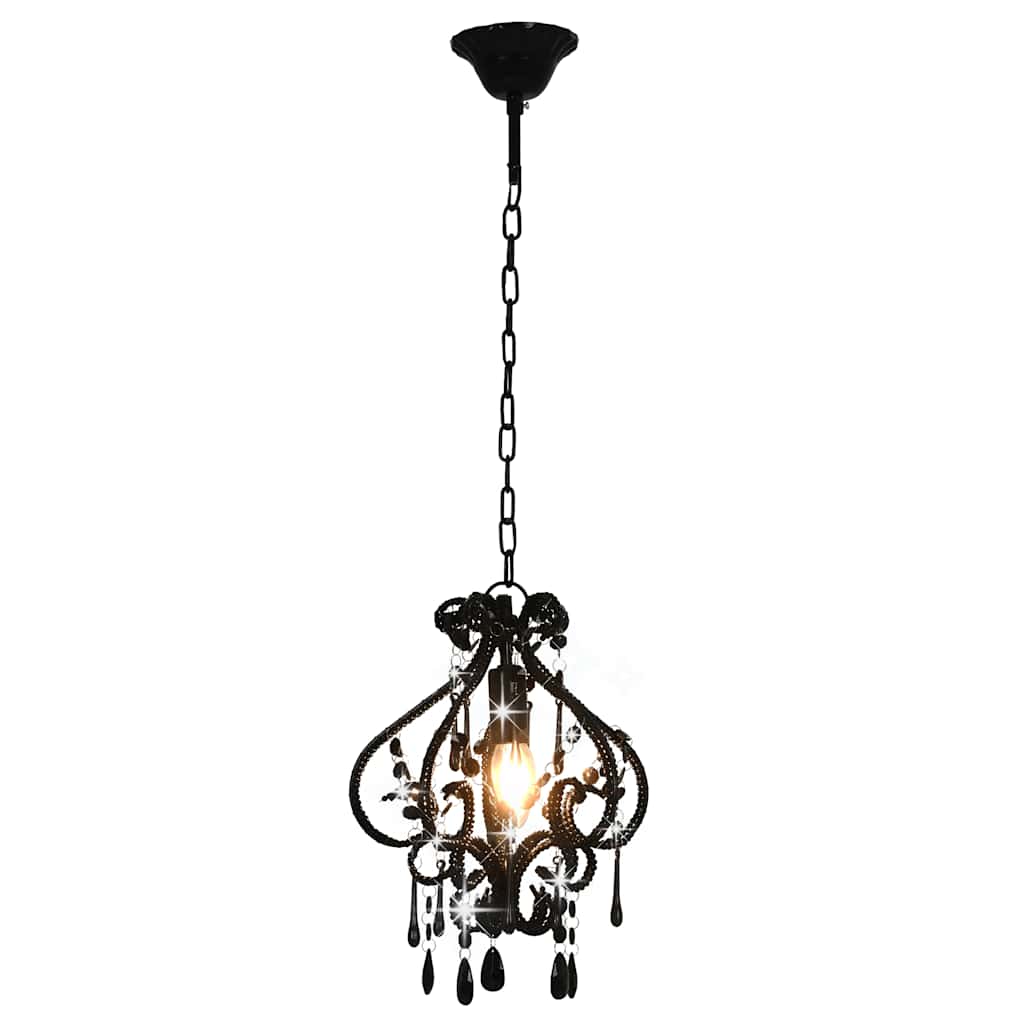 Vidaxl plafond avec des perles autour de l'E14 noir