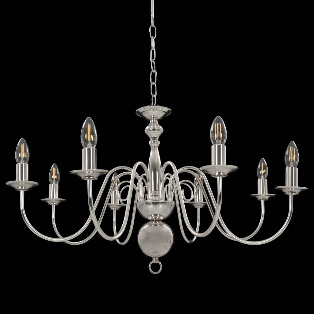 Vidaxl Chandelier 8XE14 Couleurs en argent