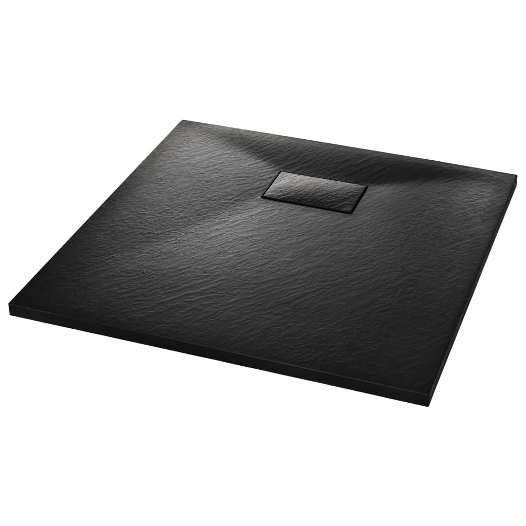 Bac de douche vidaxl 80x80 cm smc noir