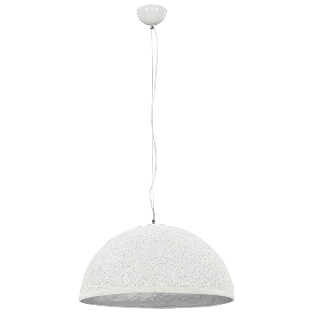 Vidaxl Hanging Lampe E27 Ø50 cm blanc et argent