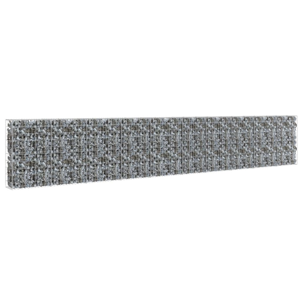 Mur Vidaxl Schanskorf avec couvercles 600x30x100 cm en acier galvanisé