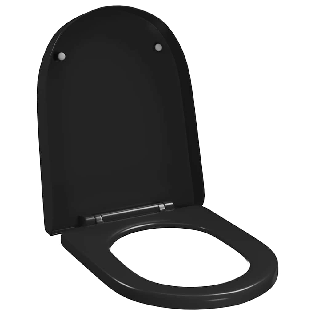 Vidaxl Woilet Siège-Soft-Close avec design à libération rapide noir