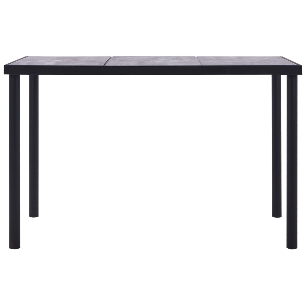 Vidaxl eettafel 160x80x75 cm mdf zwart en betongrijs