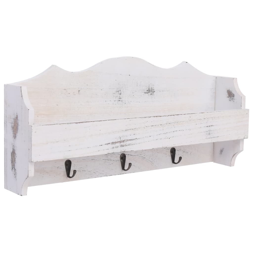 Vidaxx porte-manteau mural 50x10x23 cm bois blanc