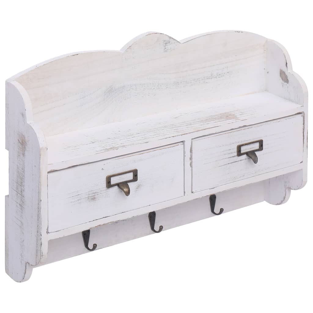 Vidaxx porte-manteau mural 50x10x34 cm bois blanc