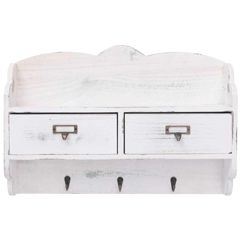 Vidaxx porte-manteau mural 50x10x34 cm bois blanc