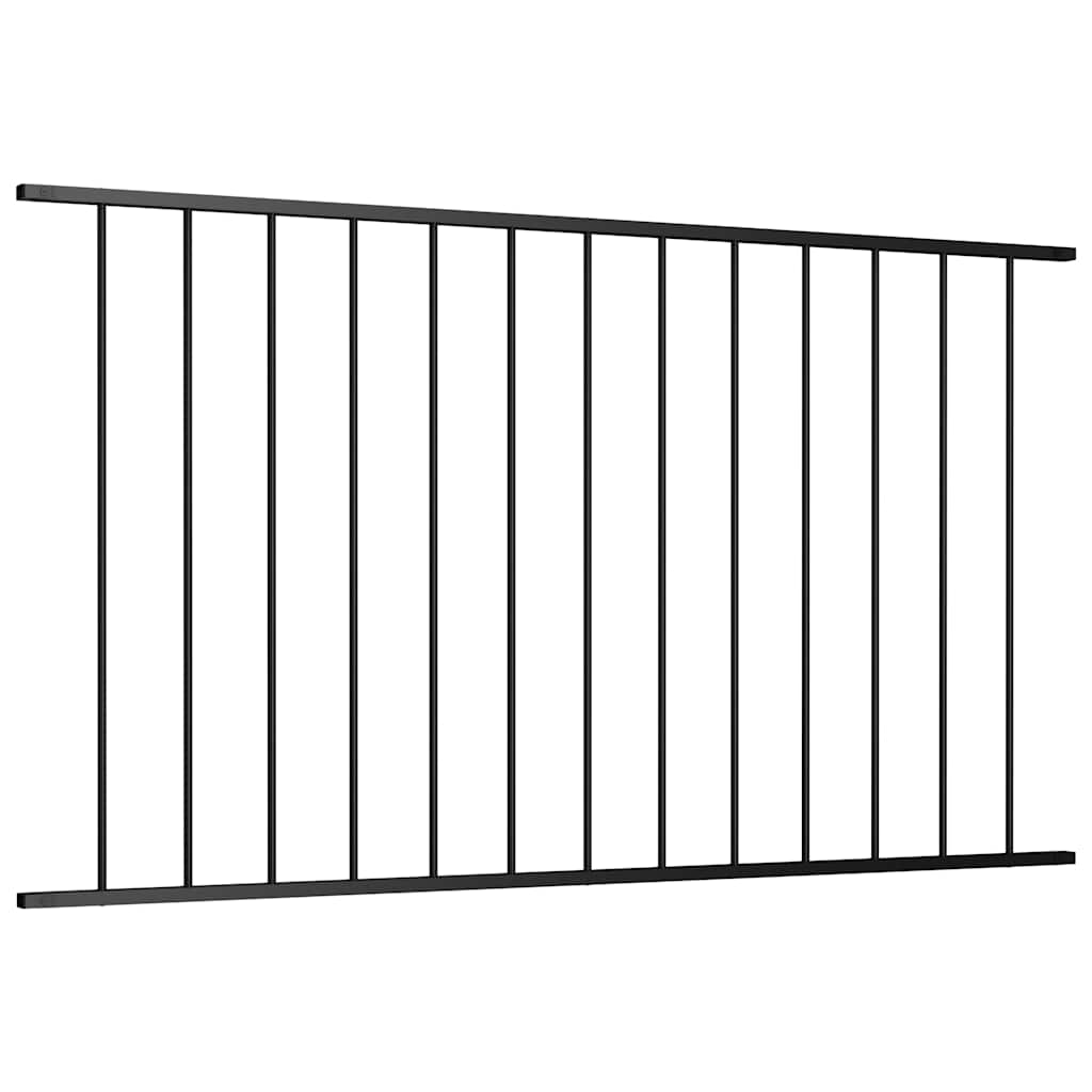 Panneau Vidaxl Hek 1,7x1,25 m en poudre en acier noir
