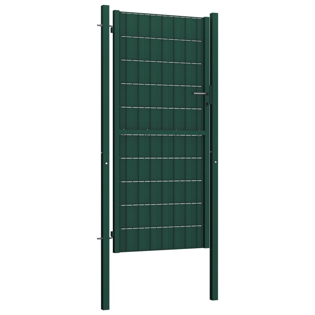 VidaXL Portail 100x164 cm PVC et acier vert