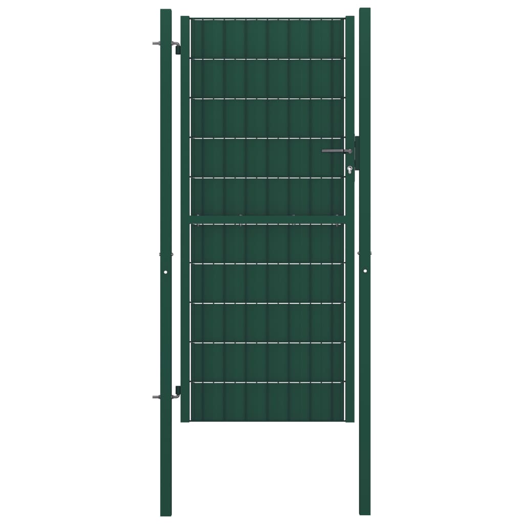 VidaXL Portail 100x204 cm PVC et acier vert