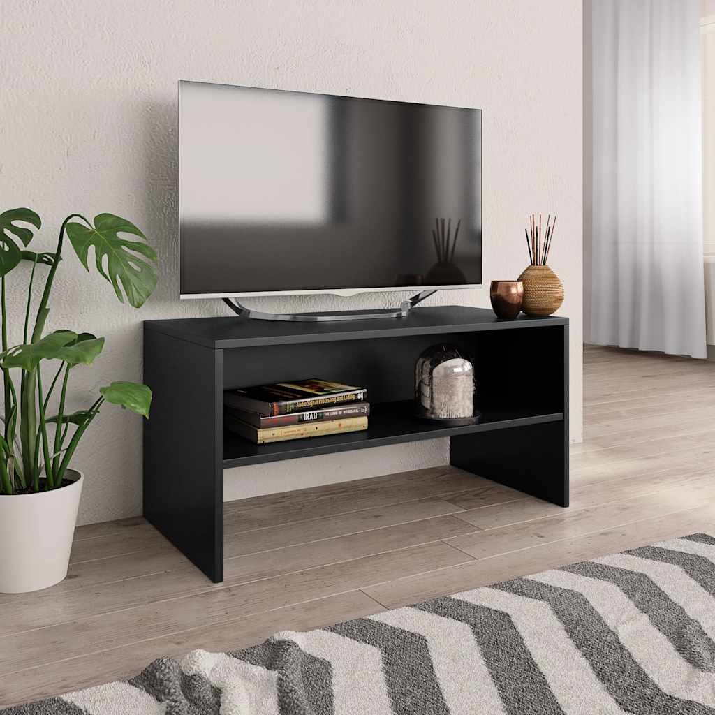 Vidaxl tv-meubel 80x40x40 cm bewerkt hout zwart