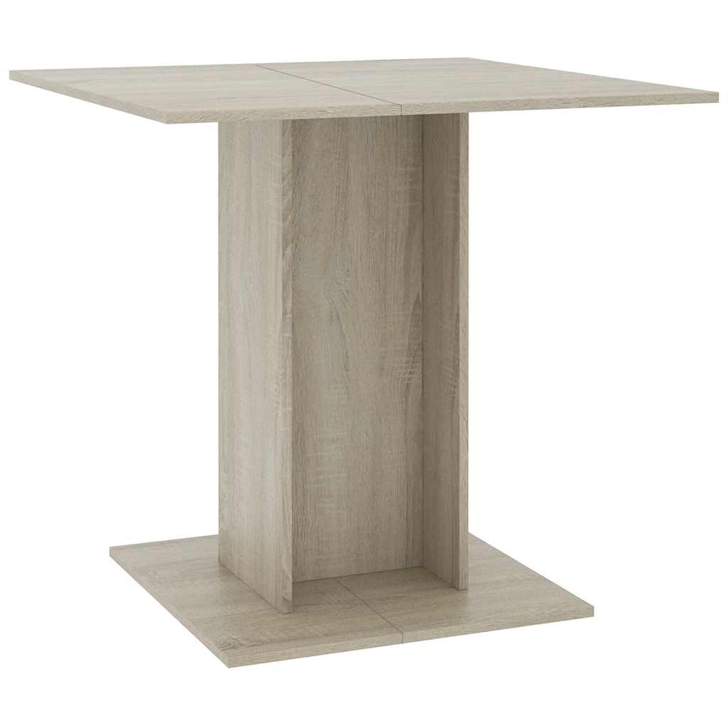 Vidaxl eettafel 80x80x75 cm spaanplaat sonoma eikenkleurig
