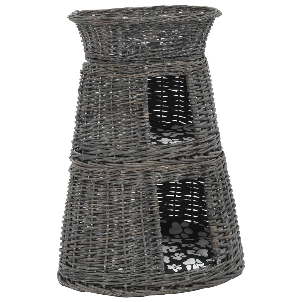 Vidaxx ensemble panier pour chat 3 pièces avec coussins 47x34x60 cm saule