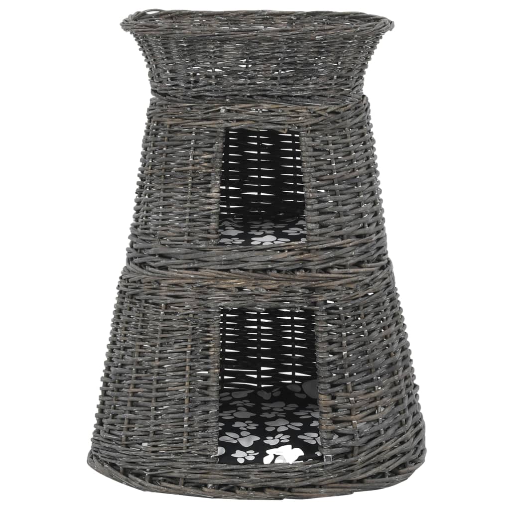 Vidaxx ensemble panier pour chat 3 pièces avec coussins 47x34x60 cm saule