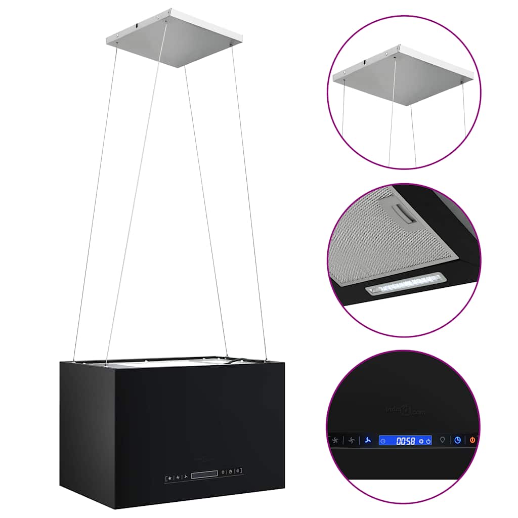 Vidaxx hotte aspirante suspendue avec capteur tactile LCD 55 cm acier