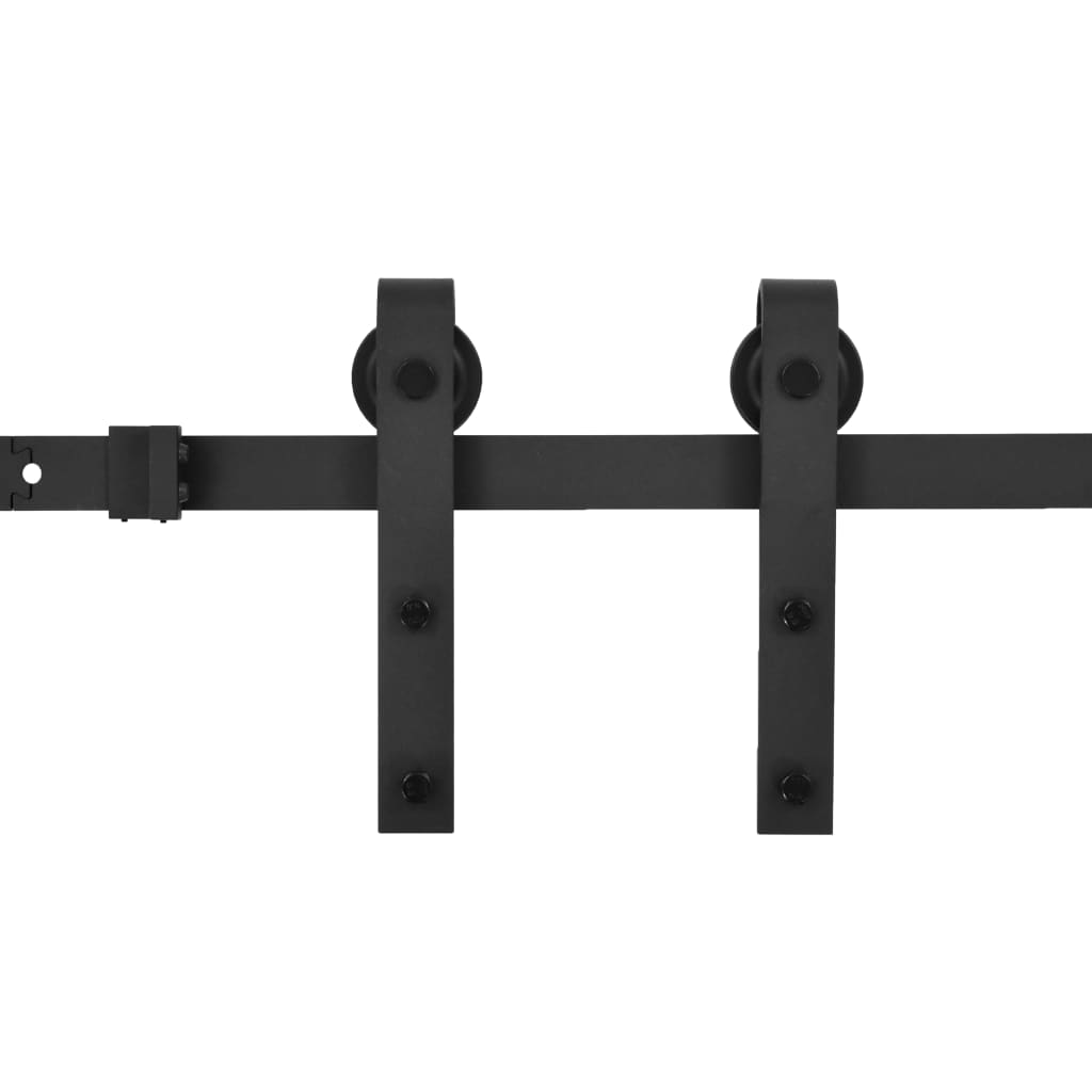 Boîte Vidaxl avec pièces pour ski de porte coulissante 200 cm en acier noir