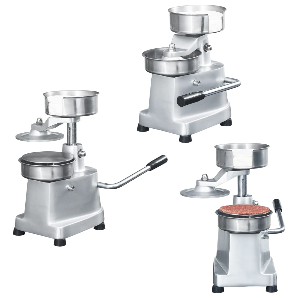 Vidaxl Hamburger Press Machine avec 500 partitions de 13 cm en aluminium
