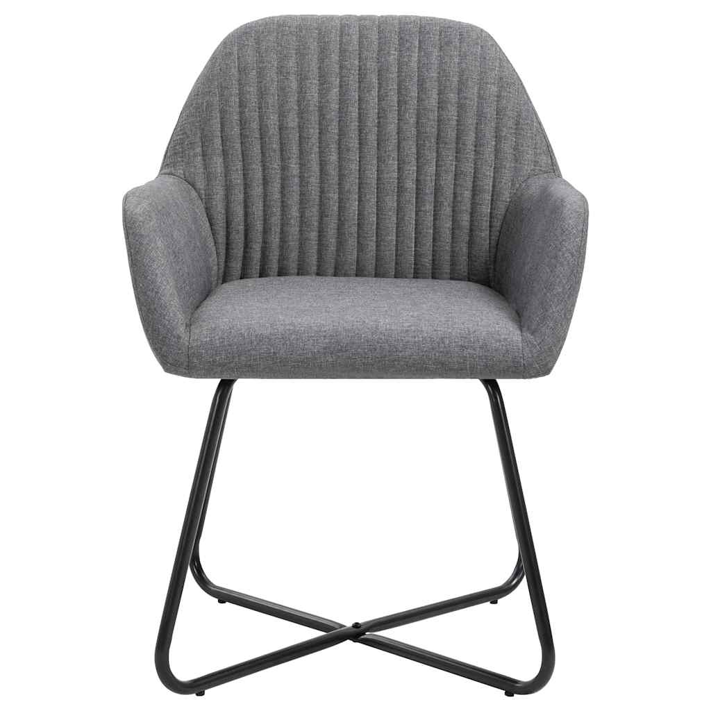 Vidaxl eetkamerstoelen 4 st stof donkergrijs
