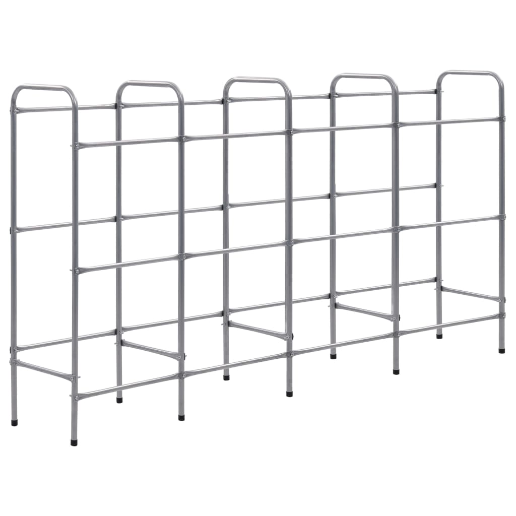 Vidaxx étagère de rangement pour 12 caisses 190x33x116 cm acier argent