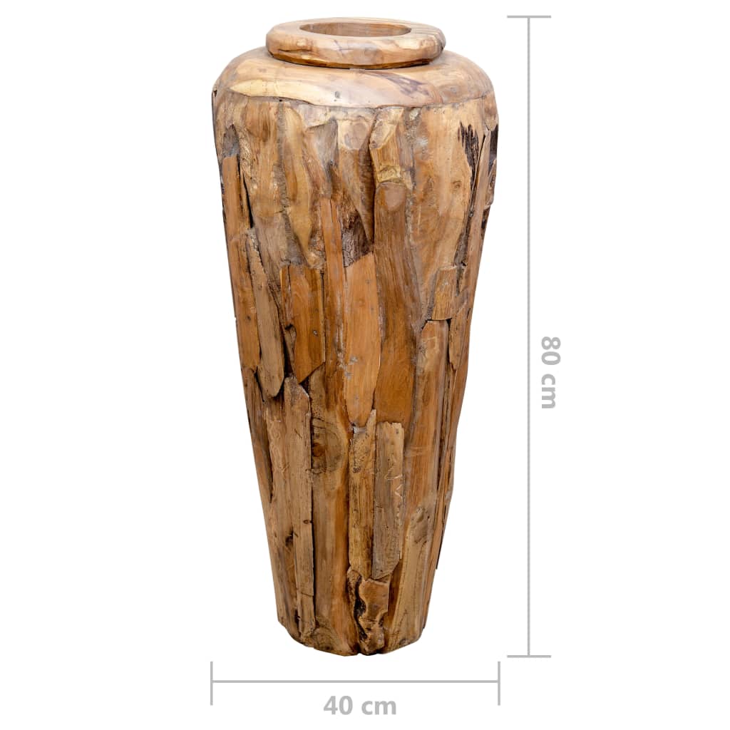 VidaXL Vase décoratif 40x80 cm bois de teck massif