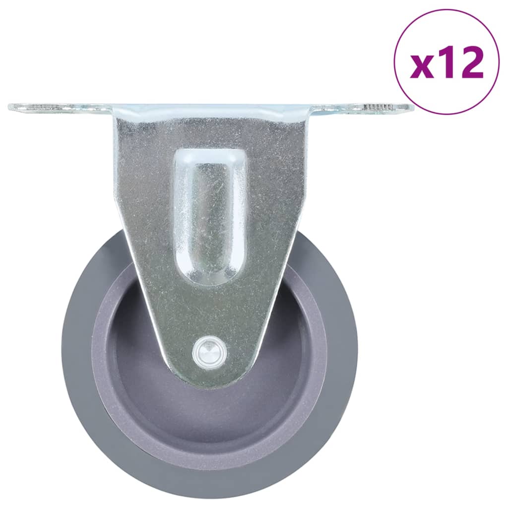 VidaXL 12 pcs Roues fixes 75 mm