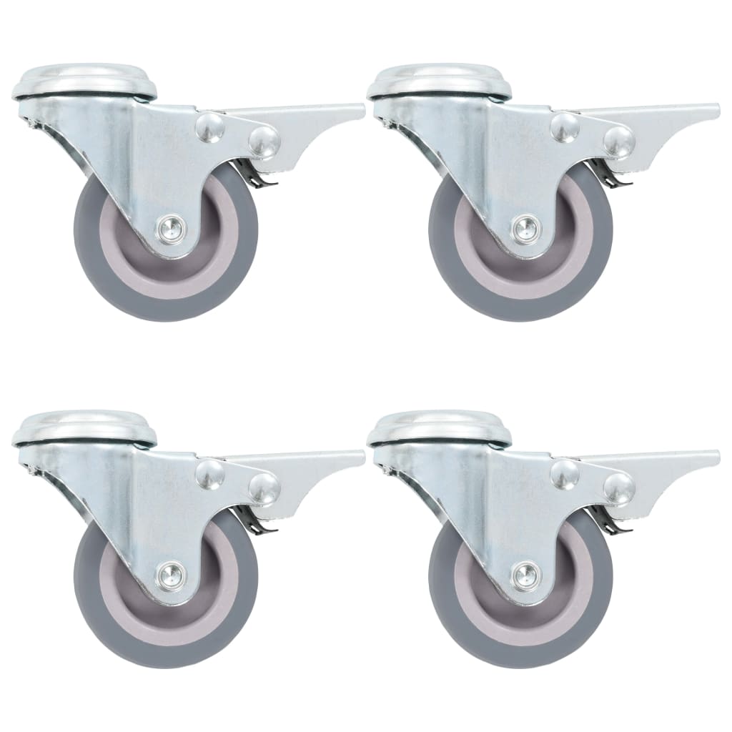 VidaXL 16 pcs Roulettes pivotantes avec trous de boulons 50 mm