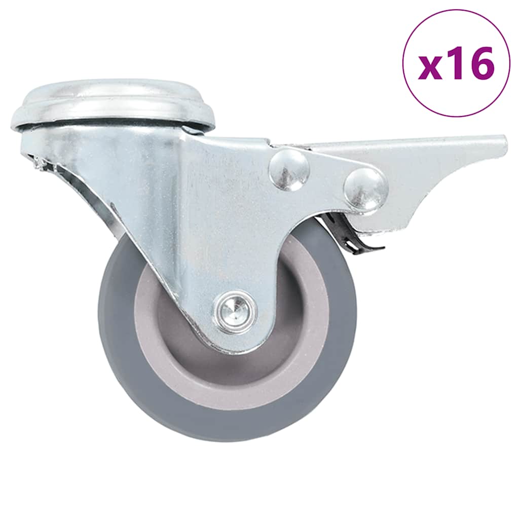VidaXL 16 pcs Roulettes pivotantes avec trous de boulons 50 mm
