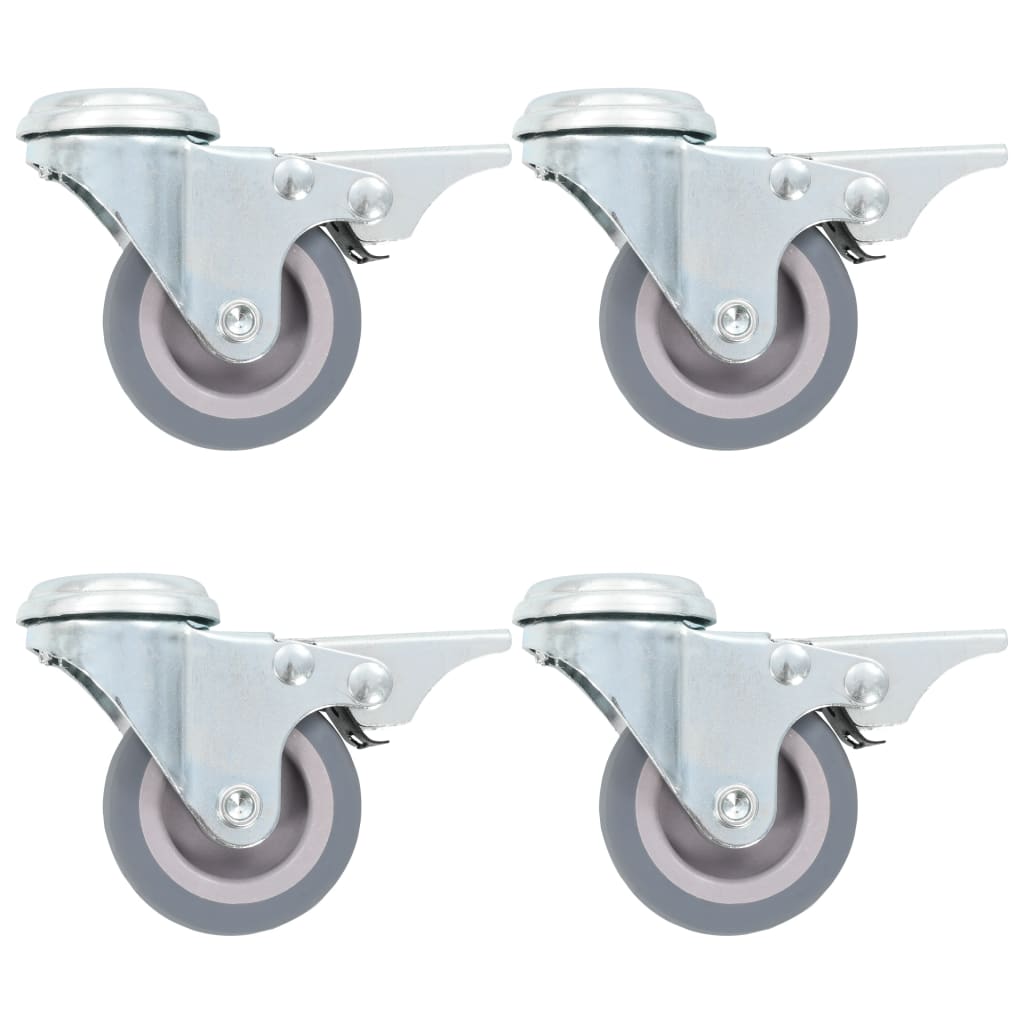 VidaXL 24 pcs Roulettes pivotantes avec trous de boulons 50 mm