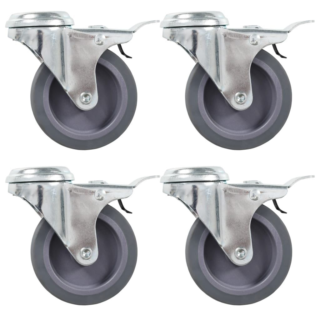 VidaXL 8 pcs Roulettes pivotantes avec trous de boulons 75 mm