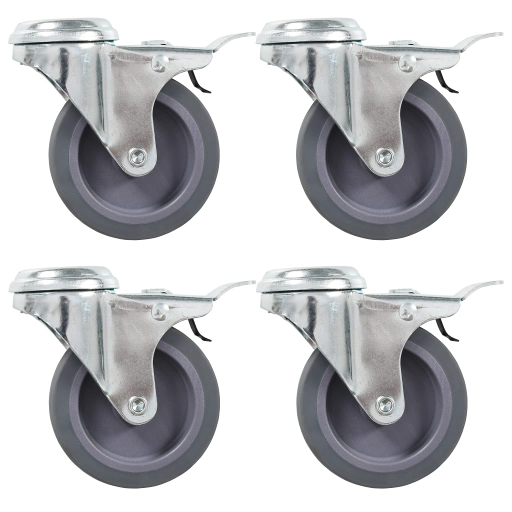VidaXL 12 pcs Roulettes pivotantes avec trous de boulons 75 mm