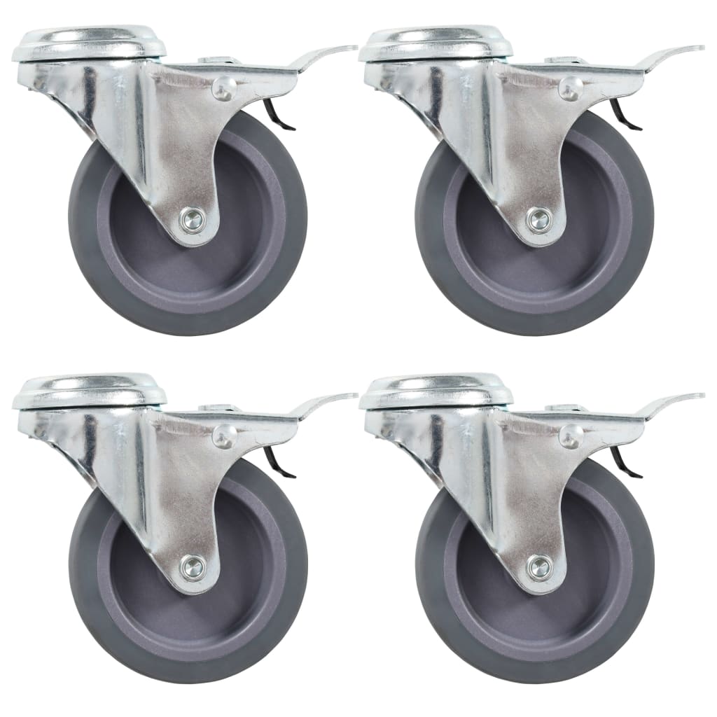 VidaXL 16 pcs Roulettes pivotantes avec trous de boulons 75 mm