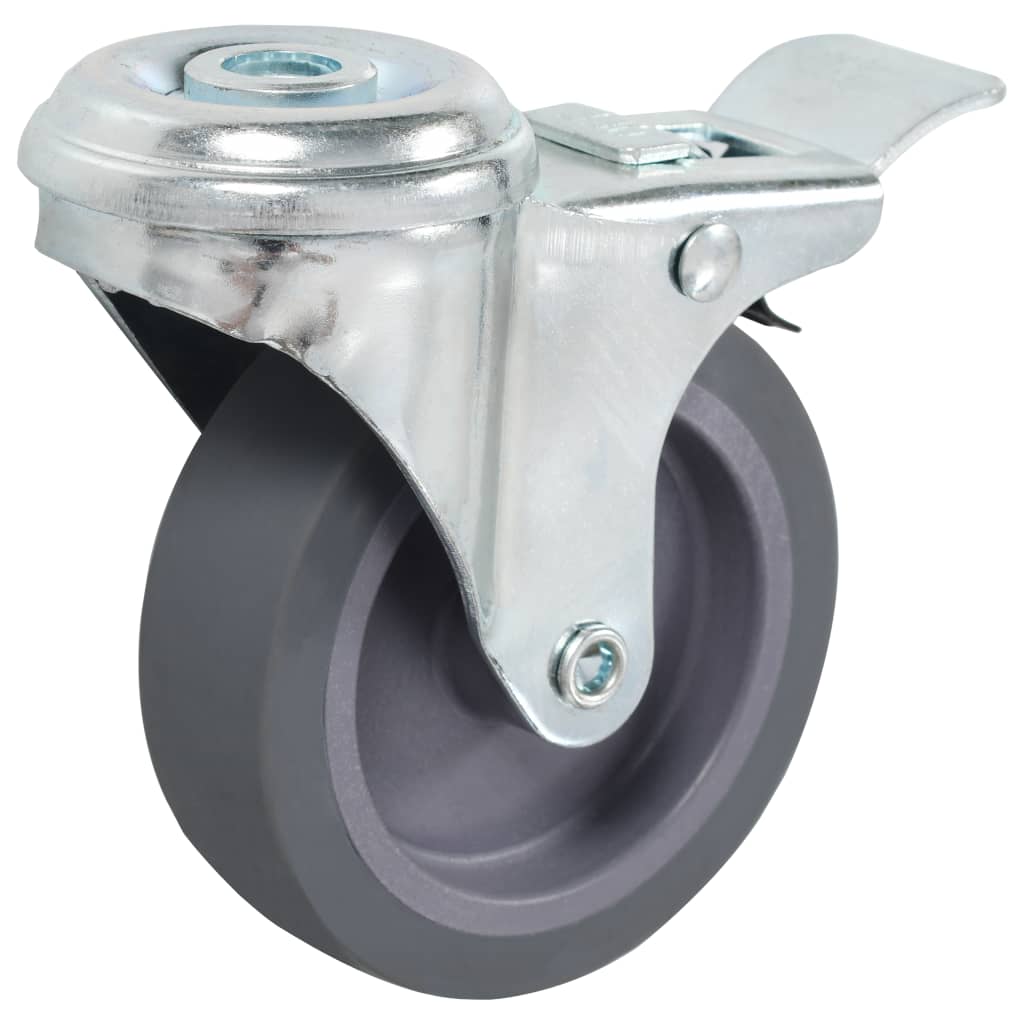 VidaXL 24 pcs Roulettes pivotantes avec trous de boulons 75 mm