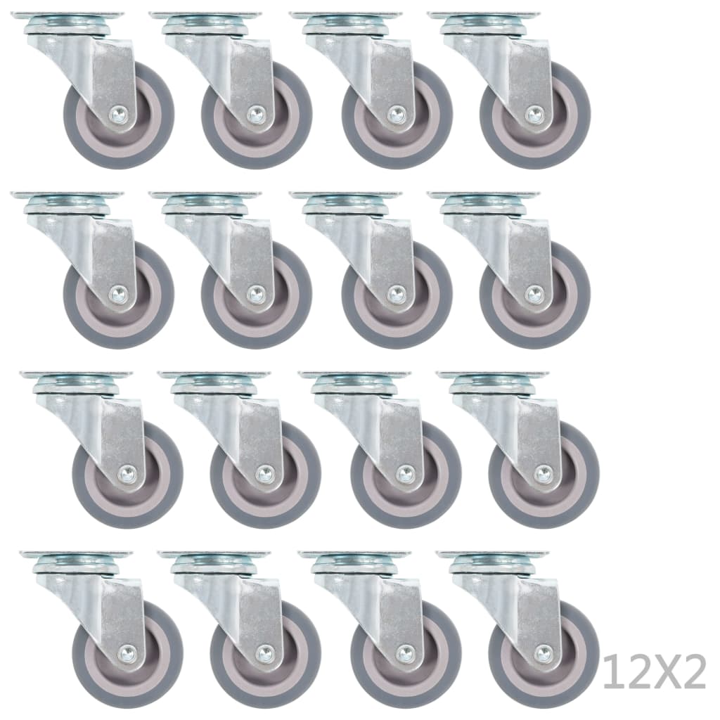 VidaXL 192 pcs Roues pivotantes 50 mm