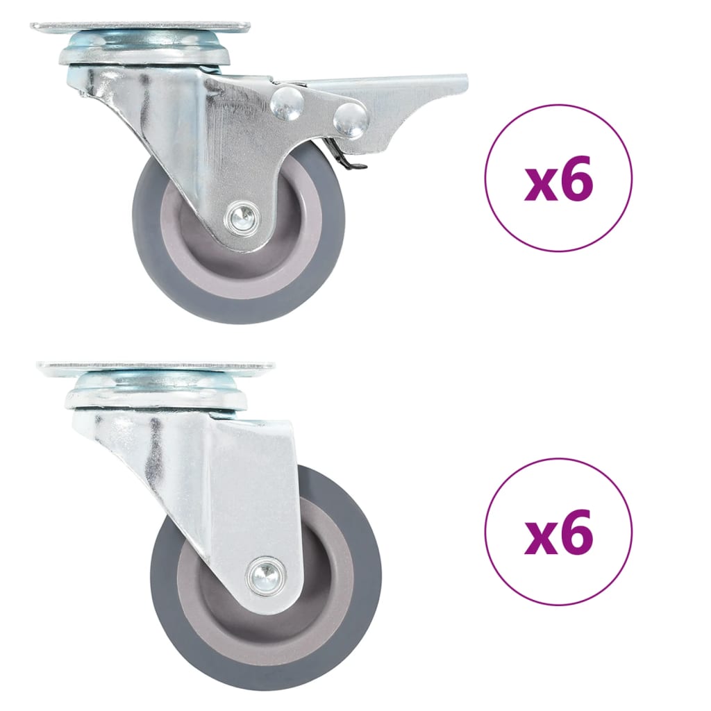 VidaXL 12 pièces. Roulettes 50 mm