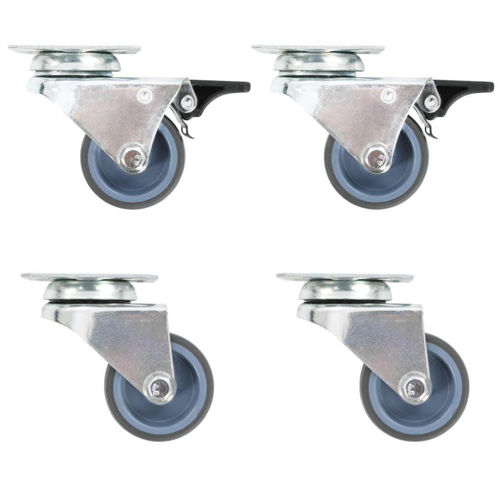 VidaXL 24 pcs Roulettes doubles 50 mm