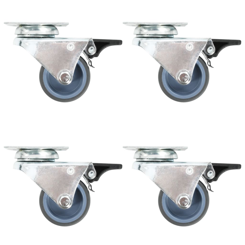 VidaXL 32 pcs Roulettes doubles 50 mm