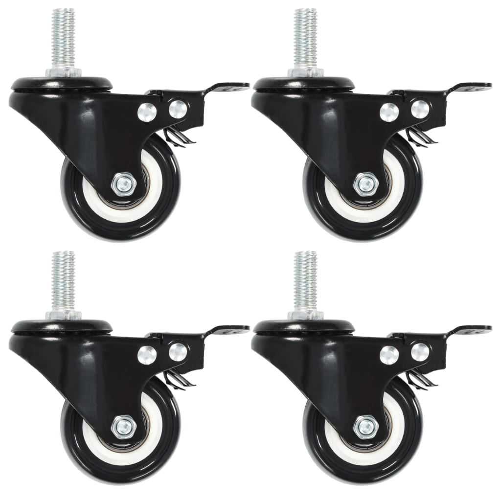 VidaXL Roulettes pivotantes 8 pcs avec freins 50 mm