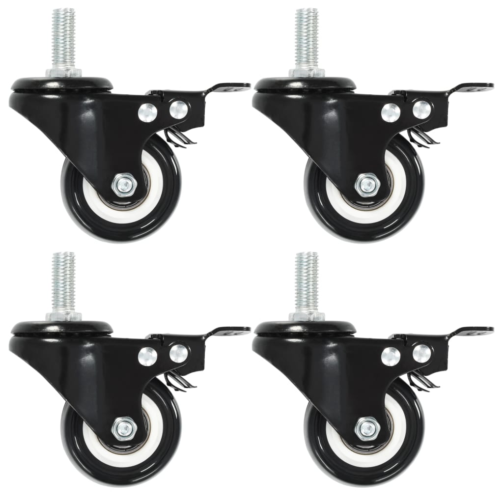 VidaXL Roulettes pivotantes 32 pcs avec freins 50 mm