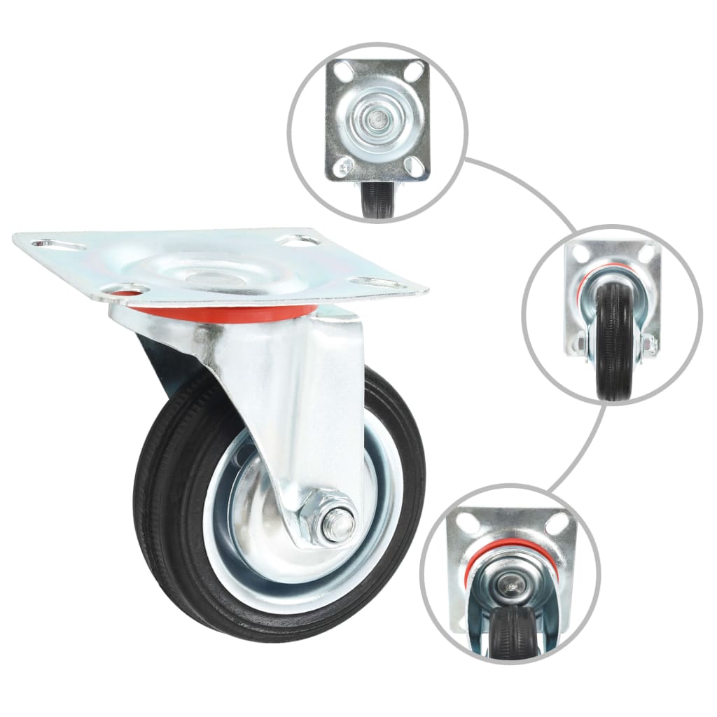 VidaXL 16 pcs Roues pivotantes 75 mm