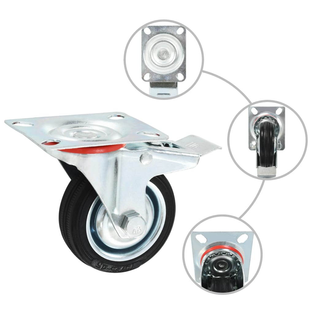 VidaXL 8 pcs Roues pivotantes 75 mm