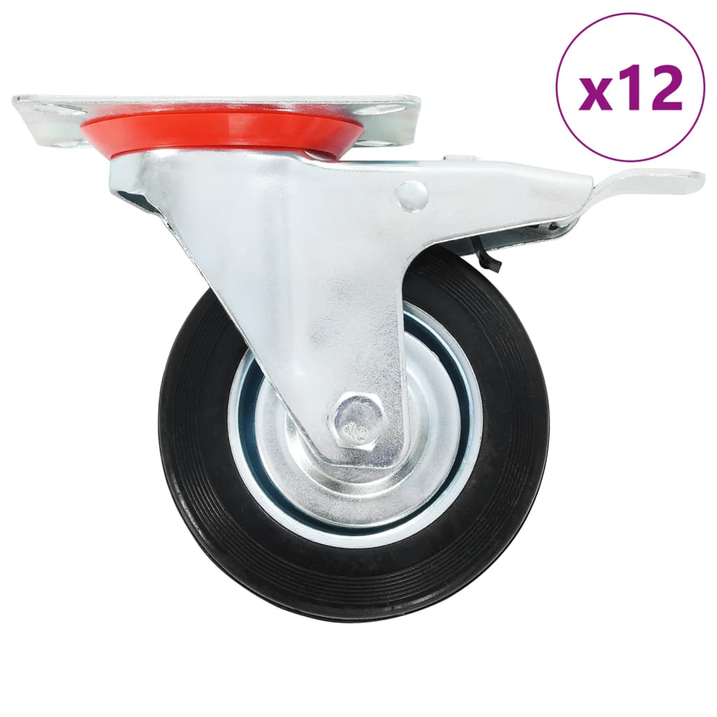 VidaXL 12 pcs Roues pivotantes 100 mm